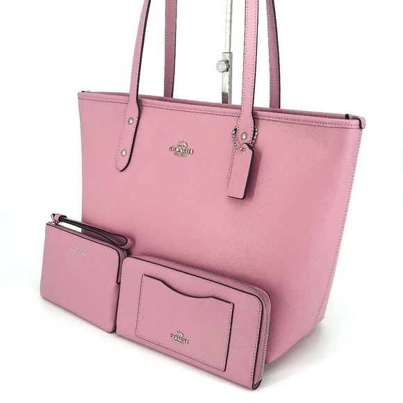 3PCS Coach City Zip Top Tote Wallet Wristlet Set - Picture 2 of 8